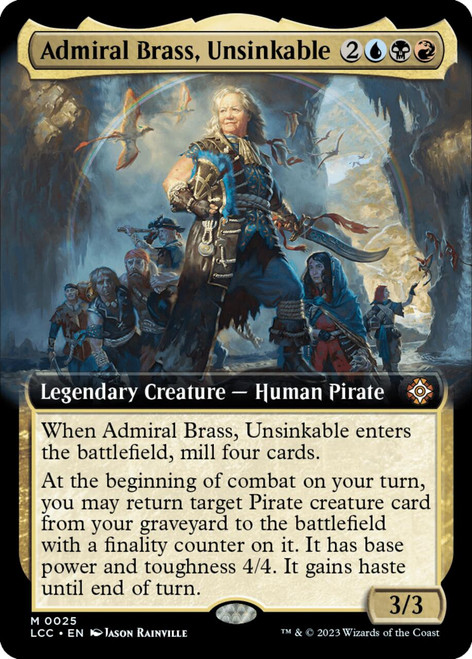 Admiral Brass, Unsinkable (Extended Art) (Foil)