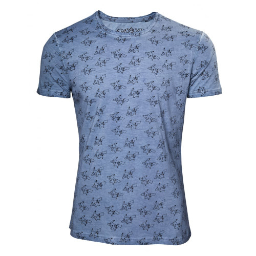 Pokemon - Men's All Over Pikachu On Cold Dyed Fabric T-Shirt