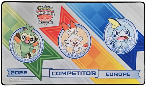 Championships Europe 2022 Stitched Edge Playmat - Galar Starters (COMPETITOR)