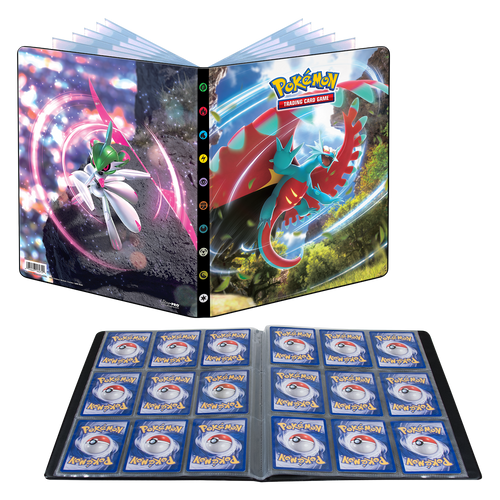 Pokemon Scarlet & Violet 4 9-Pocket Portfolio featuring Roaring Moon and Iron Valiant