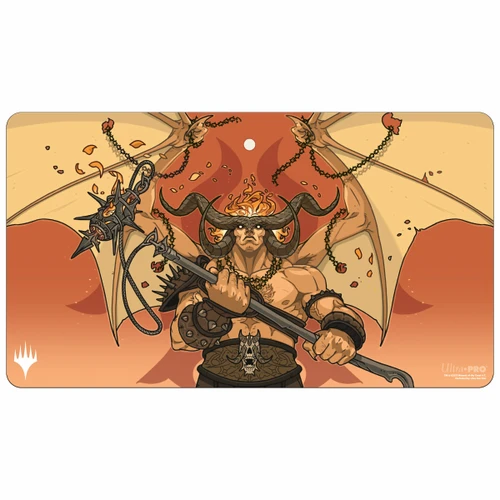 MTG Murders at Karlov Manor Playmat featuring Rakdos, Patron of Chaos