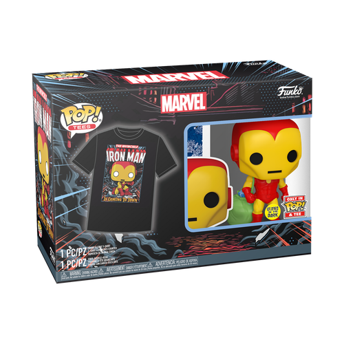 POP! & Tee: Marvel Holiday - Iron Man with Gifts T-Shirt set