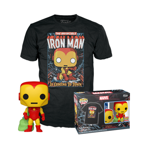 POP! & Tee: Marvel Holiday - Iron Man with Gifts T-Shirt set