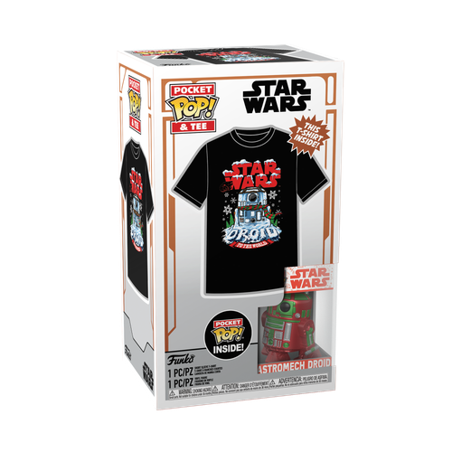 Pocket POP! & Tee: Star Wars - Holiday Astromech Droid Children's T-Shirt set