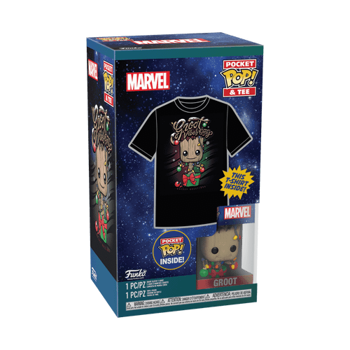 Pocket POP! & Tee: Marvel - Groot with Lights & Ornaments Children's T-Shirt set