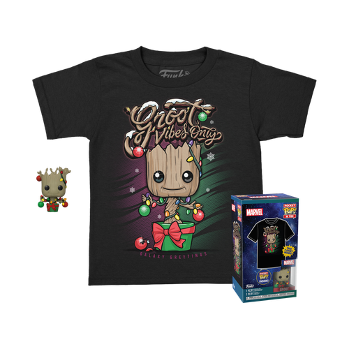 Pocket POP! & Tee: Marvel - Groot with Lights & Ornaments Children's T-Shirt set