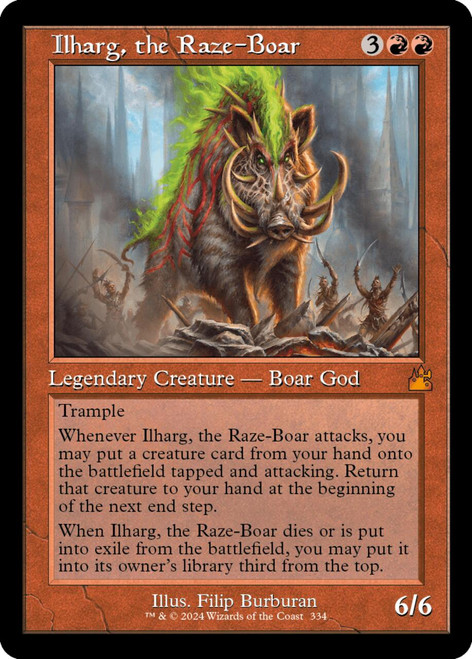 Ilharg, the Raze-Boar (Retro Frame) (Foil)