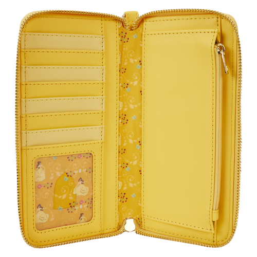 Disney: Beauty and the Beast Princess Series Lenticular Zip Around Wristlet Wallet