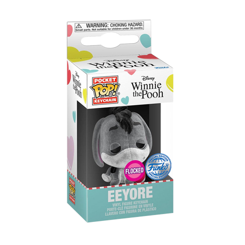 Pocket POP! Keychain: Winnie the Pooh - Eeyore with Heart (Flocked)