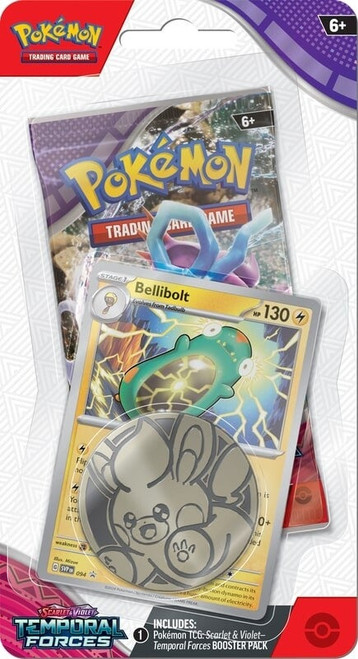 Scarlet and Violet Temporal Forces 1 Pack Checklane Blister Bellibolt