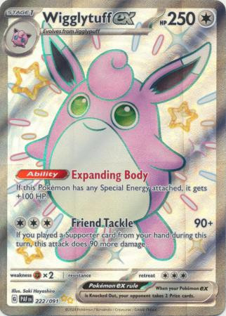 SV Paldean Fates 222/091 Wigglytuff ex (Full Art Shiny)