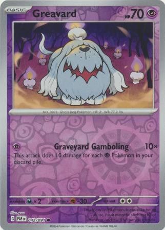 SV Paldean Fates 042/091 Greavard (Reverse Holo)
