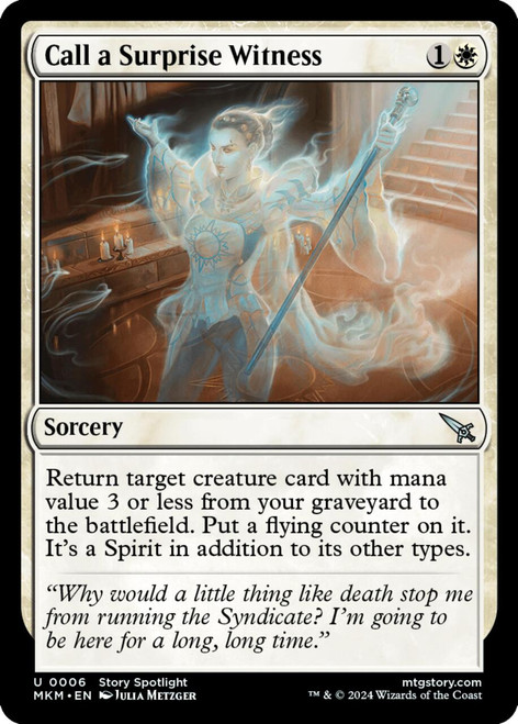 Call a Surprise Witness (foil)