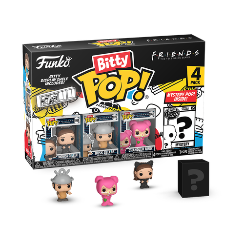 Bitty POP! Friends: Monica Geller (Halloween Costume), Ross Geller (Halloween Costume), Chandler Bing (Halloween Costume) 4-Pack