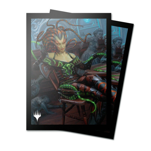 MTG Outlaws of Thunder Junction Deck Protector Sleeves Key Art featuring Vraska, the Silencer (100)