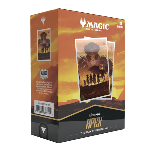 MTG Outlaws of Thunder Junction 105ct Apex Deck Protector sleeves featuring Gang Silhouette