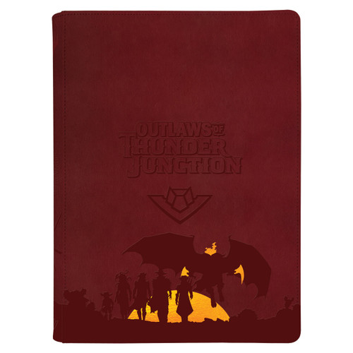 MTG Outlaws of Thunder Junction 9-Pocket Premium Zippered PRO-Binder featuring Set Symbol and Gang Silhouette