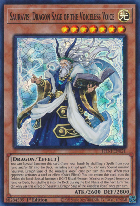 PHNI-EN021 Sauravis, Dragon Sage of the Voiceless Voice
