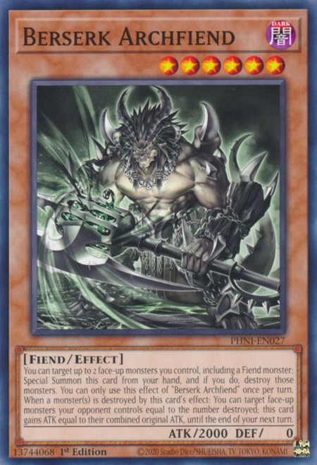 PHNI-EN027 Berserk Archfiend