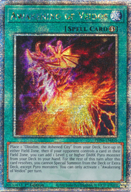 PHNI-EN095 Awakening of Veidos (Quarter Century Secret Rare)
