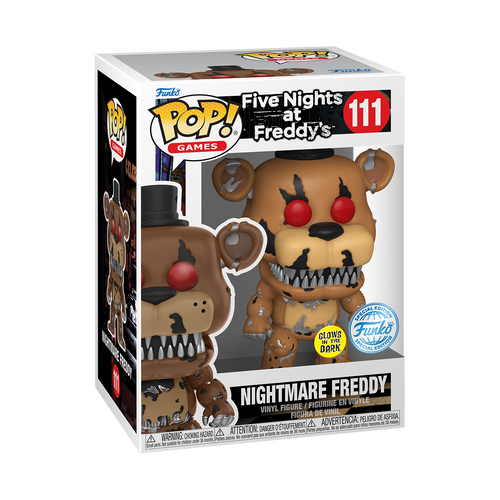POP! & Tee: Five Nights at Freddy's - Nightmare Freddy (Glow in the Dark) T-Shirt set