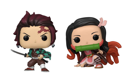 *DAMAGED* POP! Animation - Demon Slayer: Tanjiro & Nezuko Kamado 2-Pack