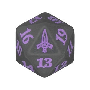 Magic Murders at Karlov Manor Spindown Dice - Black w/ Purple