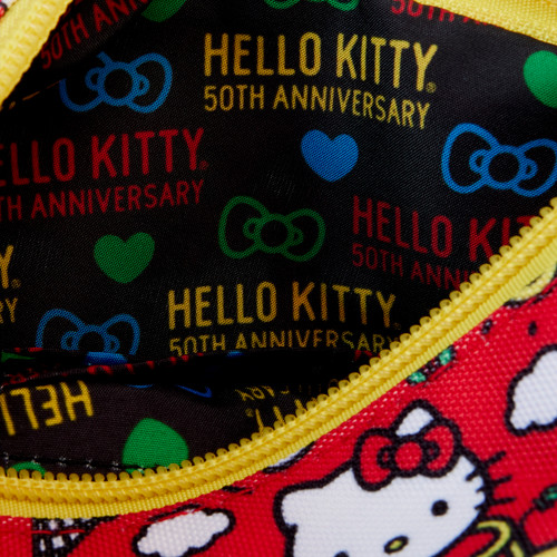 Sanrio: Hello Kitty 50th Anniversary Classic All-Over-Print Nylon Wristlet Wallet