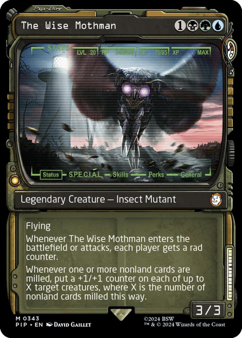 The Wise Mothman (Showcase Frame) (Foil) | Universes Beyond: Fallout
