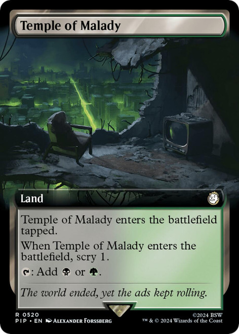 Temple of Malady (Extended Art) (Foil) | Universes Beyond: Fallout