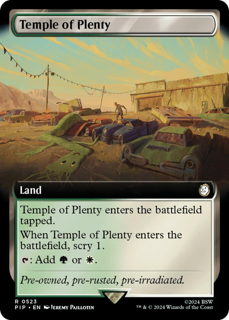 Temple of Plenty (Extended Art) (Foil) | Universes Beyond: Fallout