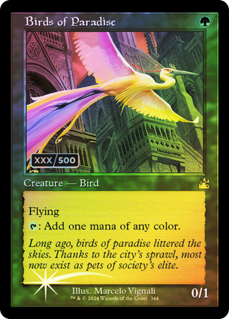 Birds of Paradise (Retro Frame foil) - Serialized 351/500