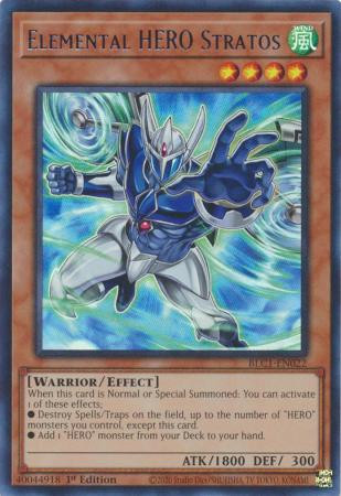 BLC1-EN022 Elemental HERO Stratos (Alternate Art) (Silver Ultra Rare)