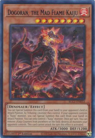 BLC1-EN033 Dogoran, the Mad Flame Kaiju (Silver Ultra Rare)