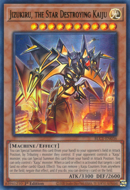 BLC1-EN036 Jizukiru, the Star Destroying Kaiju (Gold Ultra Rare)