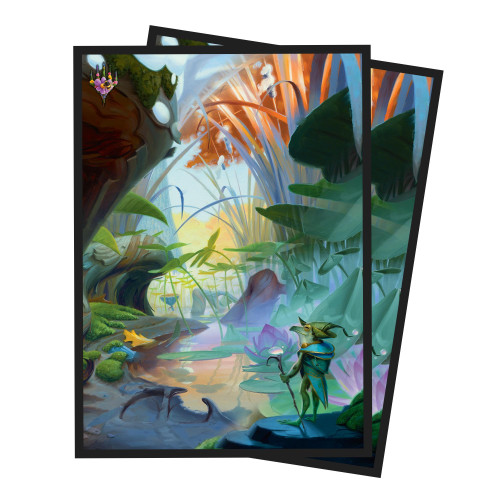 MTG Bloomburrow Deck Protector Sleeves featuring Island (100)