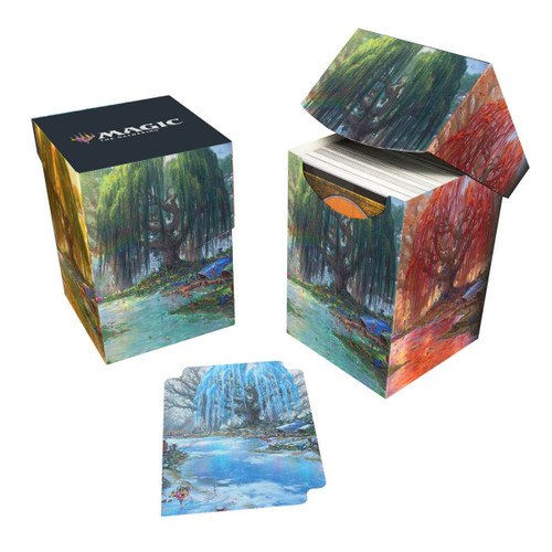 MTG Bloomburrow 100+ Deck Box featuring Three Tree City