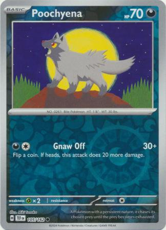 SV Temporal Forces 105/162 Poochyena (Reverse Holo)