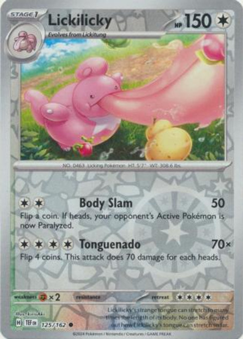 SV Temporal Forces 125/162 Lickilicky (Reverse Holo)