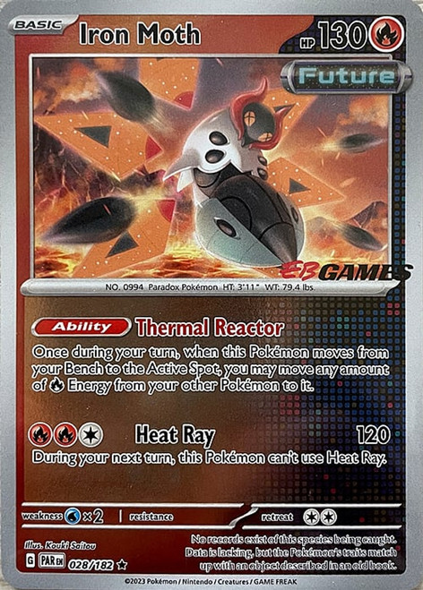 SV Paradox Rift 028/182 Iron Moth (EB Games Stamp)