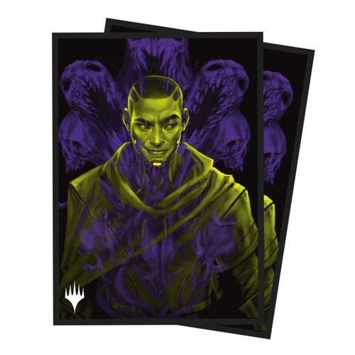 MTG Duskmourn Deck Protector Sleeves featuring Kaito, Bane of Nightmares (Double Exposure Alt) (100)