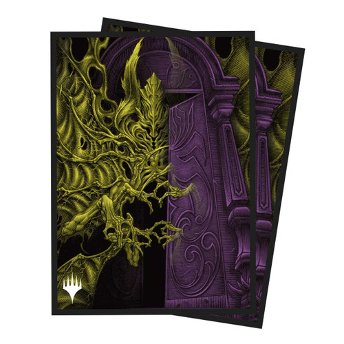 MTG Duskmourn Deck Protector Sleeves featuring Valgavoth, Terror Eater (Double Exposure Alt) (100)