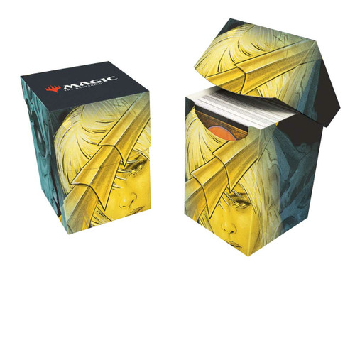 MTG Duskmourn 100+ Deck Box featuring The Wandering Rescuer (Double Exposure Alt)