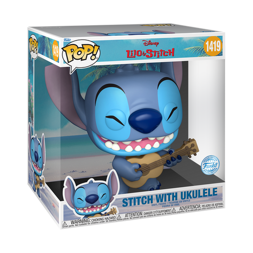 POP! Disney - Lilo & Stitch #1419 Stitch with Ukulele 10-Inch Jumbo Sized