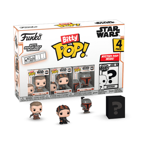 Bitty POP! The Mandalorian: Cobb Vanth, Fennec Shand & Boba Fett 4-Pack