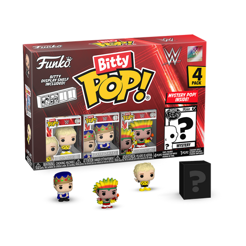 Bitty POP! The WWE: Dusty Rhodes, Jerry Lawler & Ricky 'The Dragon' Steamboat 4-Pack