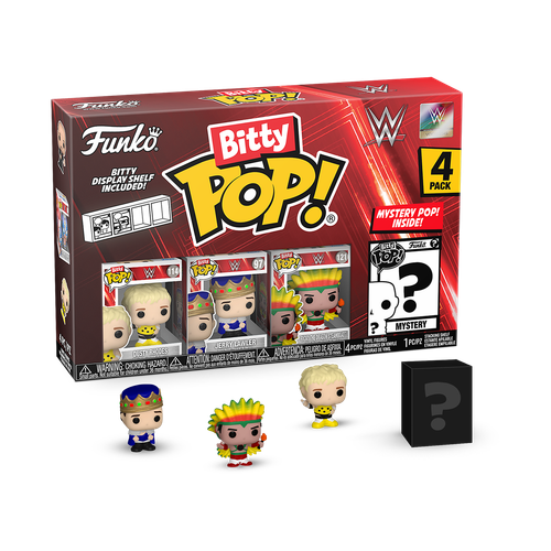 Bitty POP! The WWE: Dusty Rhodes, Jerry Lawler & Ricky 'The Dragon' Steamboat 4-Pack