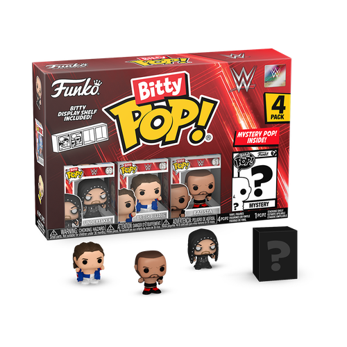Bitty POP! The WWE: Undertaker, British Bulldog & Batista 4-Pack
