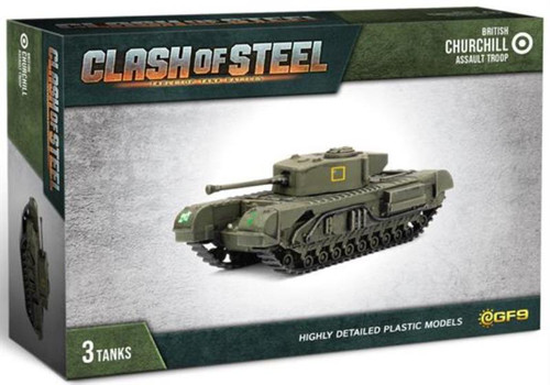Clash of Steel: British Churchill Assault Troop (x3 Plastic)