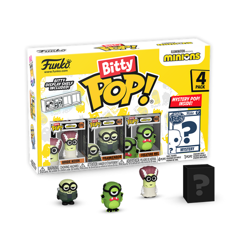 Bitty POP! Minions: Bride Kevin, Frankenbob & Creature Mel 4-Pack
